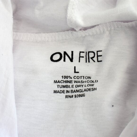 Girl's On Fire Melanin Junior Long Sleeve Hoodie Graphic Print LARGE White - Picture 10 of 10
